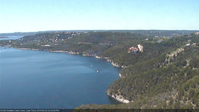 Lake Travis webcam, April 26, 2019 1:45 PM CT