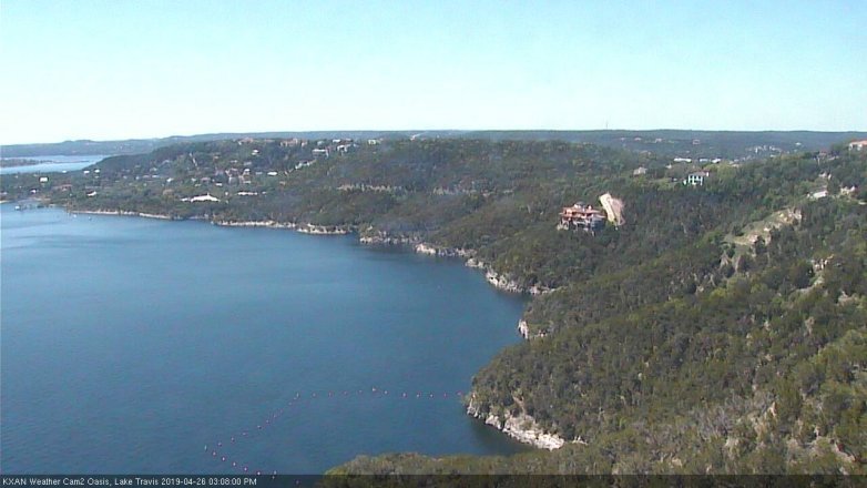 Lake Travis webcam, April 26, 2019 2:10 PM CT