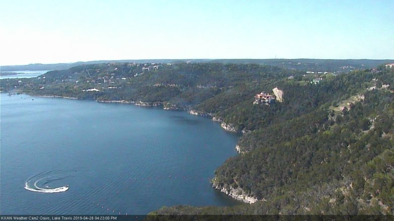 Lake Travis webcam, April 26, 2019 3:25 PM CT