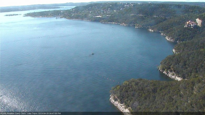 Lake Travis webcam, April 26, 2019 3:50 PM CT