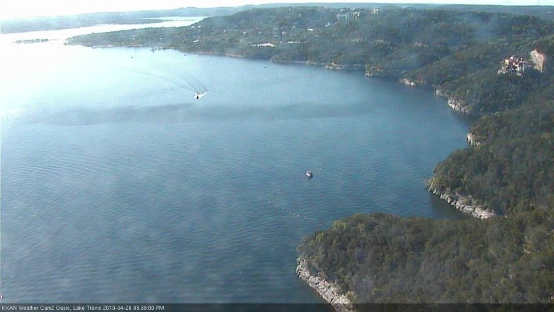 Lake Travis webcam, April 26, 2019 4:40 PM CT