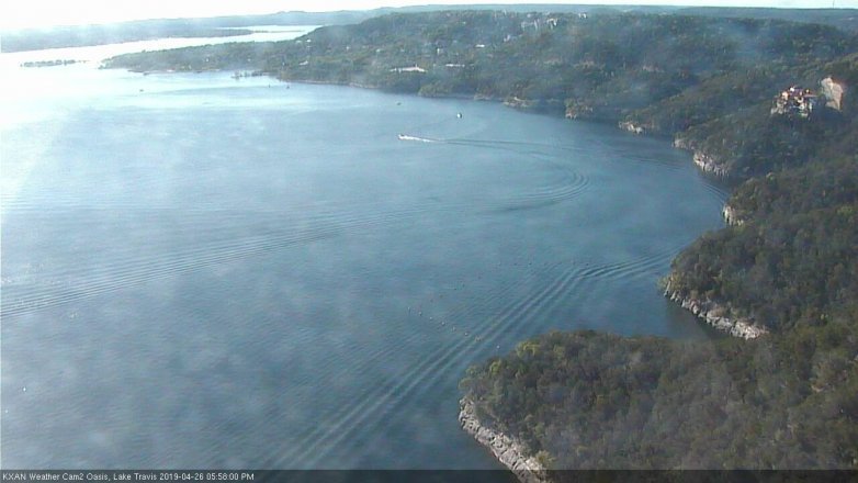 Lake Travis webcam, April 26, 2019 5:00 PM CT