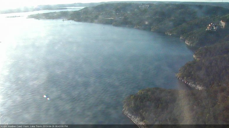 Lake Travis webcam, April 26, 2019 5:45 PM CT