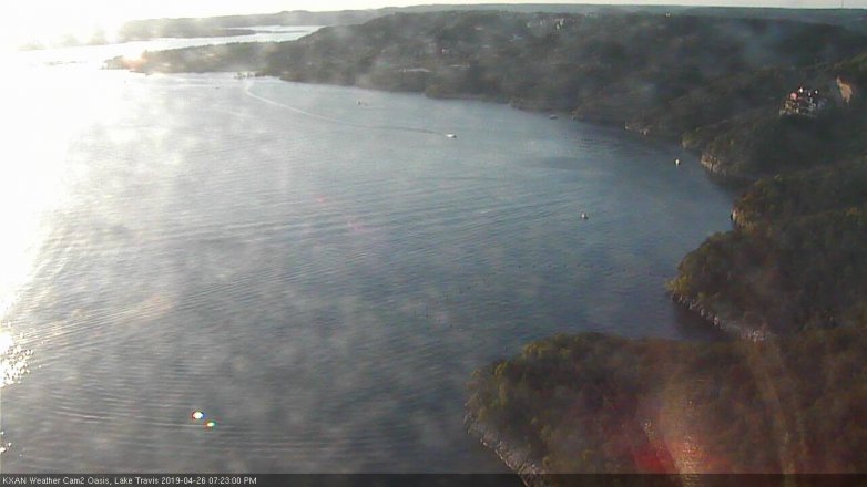 Lake Travis webcam, April 26, 2019 6:25 PM CT