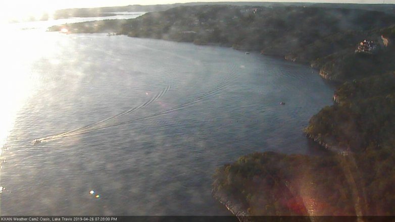 Lake Travis webcam, April 26, 2019 6:30 PM CT