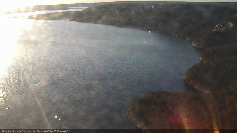 Lake Travis webcam, April 26, 2019 6:35 PM CT