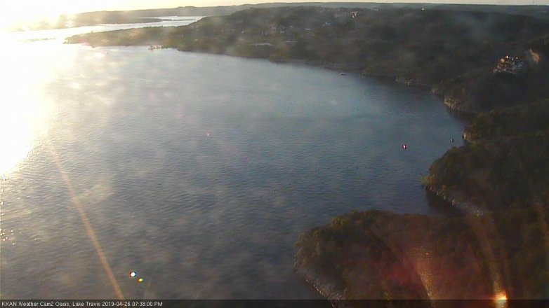 Lake Travis webcam, April 26, 2019 6:40 PM CT