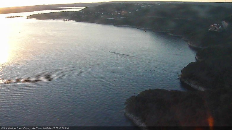Lake Travis webcam, April 26, 2019 6:50 PM CT