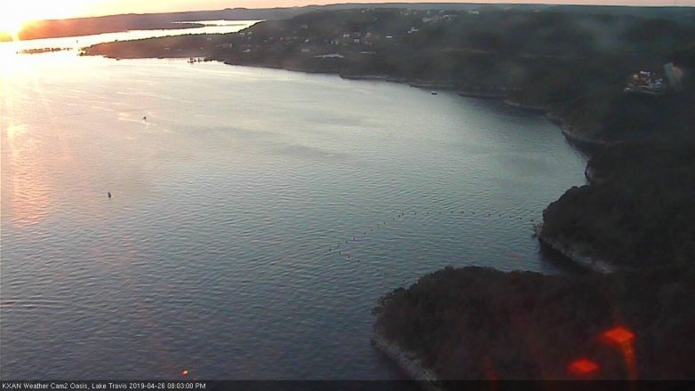 Lake Travis webcam, April 26, 2019 7:05 PM CT