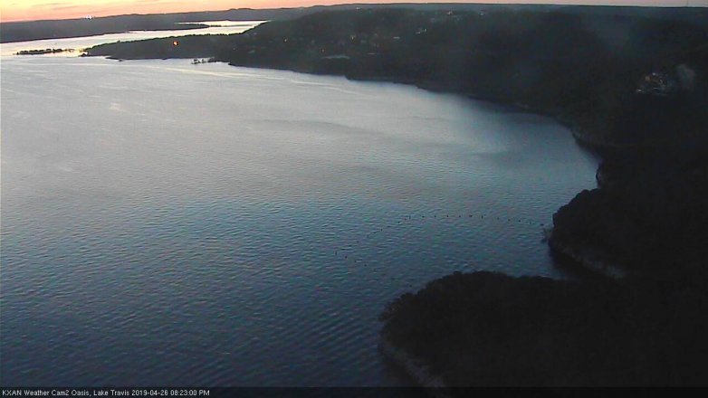 Lake Travis webcam, April 26, 2019 7:25 PM CT