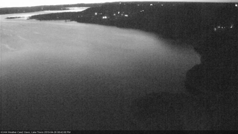 Lake Travis webcam, April 26, 2019 7:45 PM CT