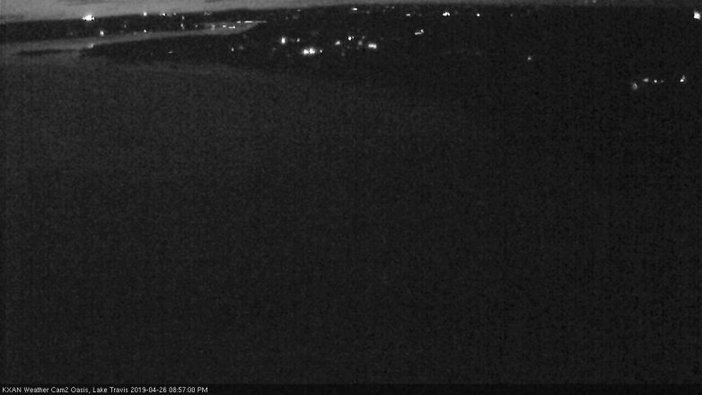 Lake Travis webcam, April 26, 2019 8:00 PM CT