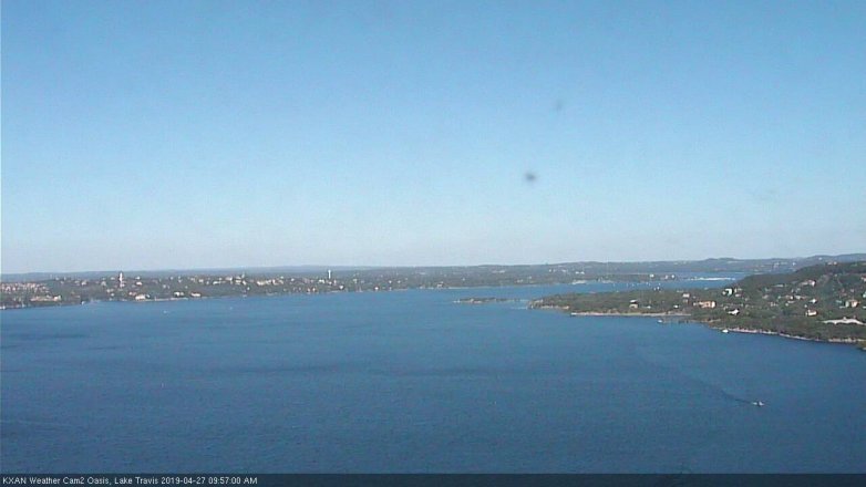 Lake Travis webcam, April 27, 2019 9:00 AM CT