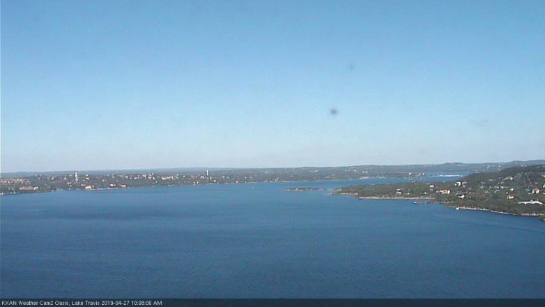 Lake Travis webcam, April 27, 2019 9:10 AM CT