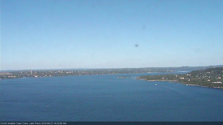 Lake Travis webcam, April 27, 2019 9:25 AM CT