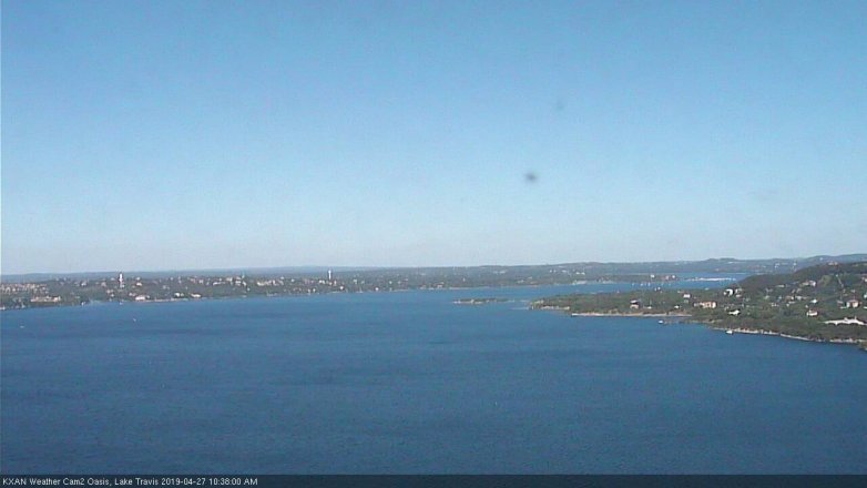 Lake Travis webcam, April 27, 2019 9:40 AM CT