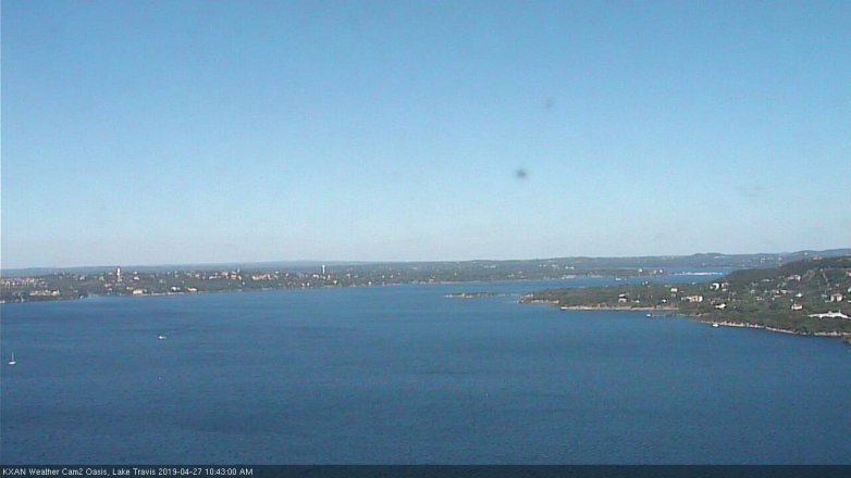 Lake Travis webcam, April 27, 2019 9:45 AM CT