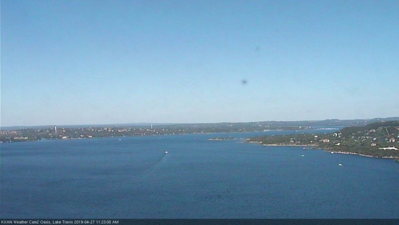 Lake Travis webcam, April 27, 2019 10:25 AM CT