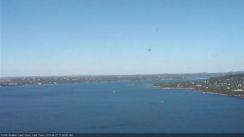 Lake Travis webcam, April 27, 2019 10:30 AM CT