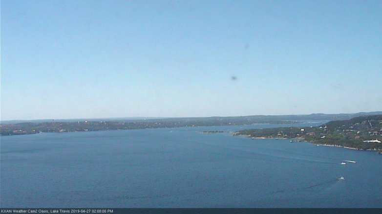 Lake Travis webcam, April 27, 2019 1:10 PM CT