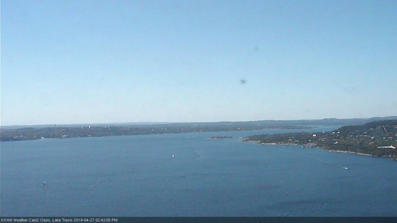 Lake Travis webcam, April 27, 2019 1:45 PM CT