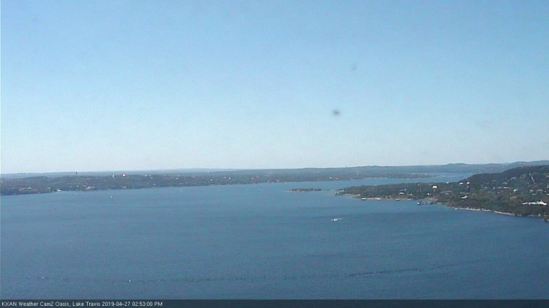 Lake Travis webcam, April 27, 2019 1:55 PM CT