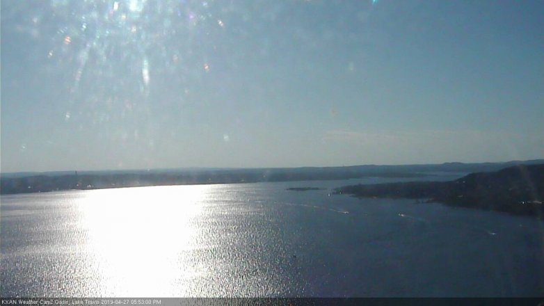 Lake Travis webcam, April 27, 2019 4:55 PM CT