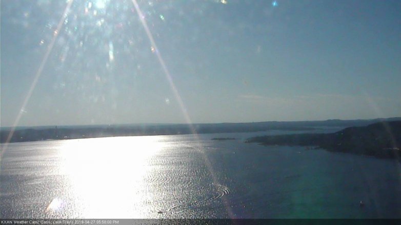 Lake Travis webcam, April 27, 2019 5:00 PM CT