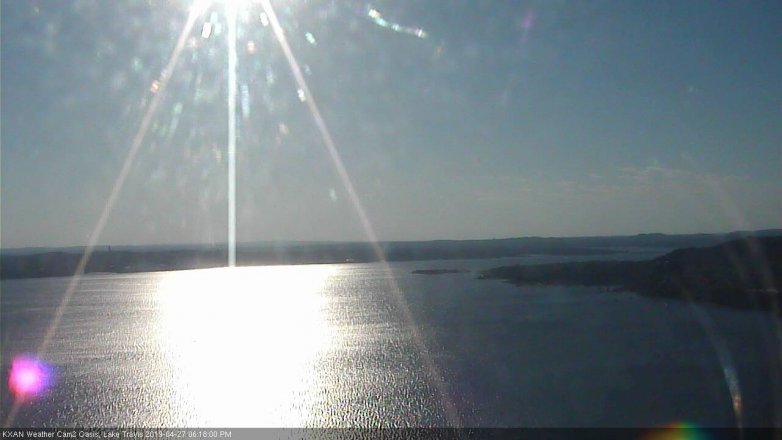 Lake Travis webcam, April 27, 2019 5:20 PM CT