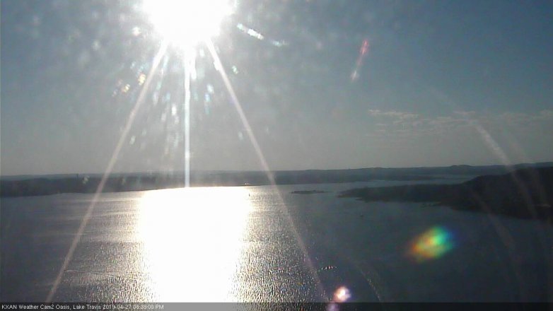 Lake Travis webcam, April 27, 2019 5:40 PM CT