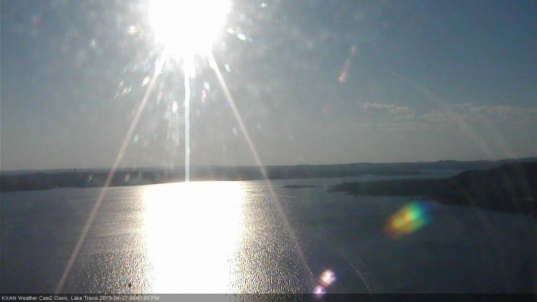 Lake Travis webcam, April 27, 2019 5:45 PM CT