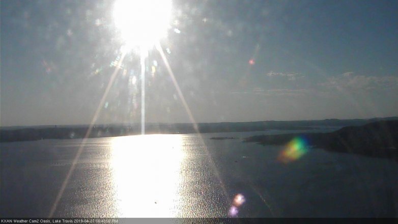 Lake Travis webcam, April 27, 2019 5:50 PM CT