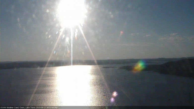 Lake Travis webcam, April 27, 2019 5:55 PM CT