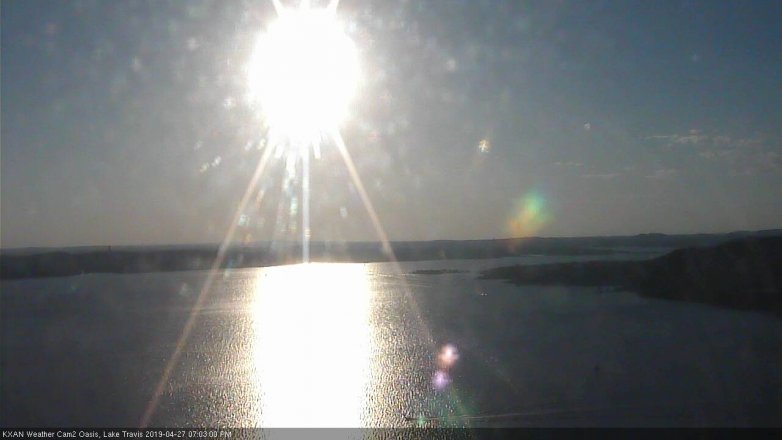 Lake Travis webcam, April 27, 2019 6:05 PM CT