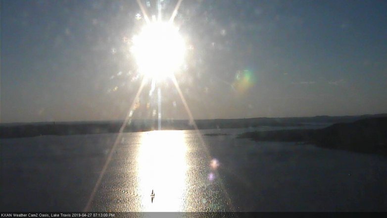 Lake Travis webcam, April 27, 2019 6:15 PM CT