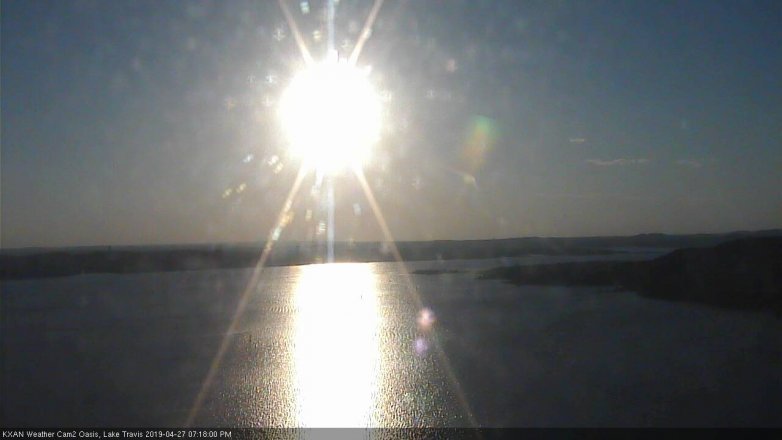Lake Travis webcam, April 27, 2019 6:20 PM CT