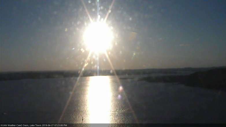 Lake Travis webcam, April 27, 2019 6:25 PM CT