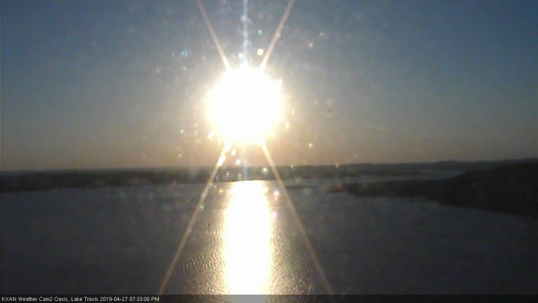 Lake Travis webcam, April 27, 2019 6:35 PM CT