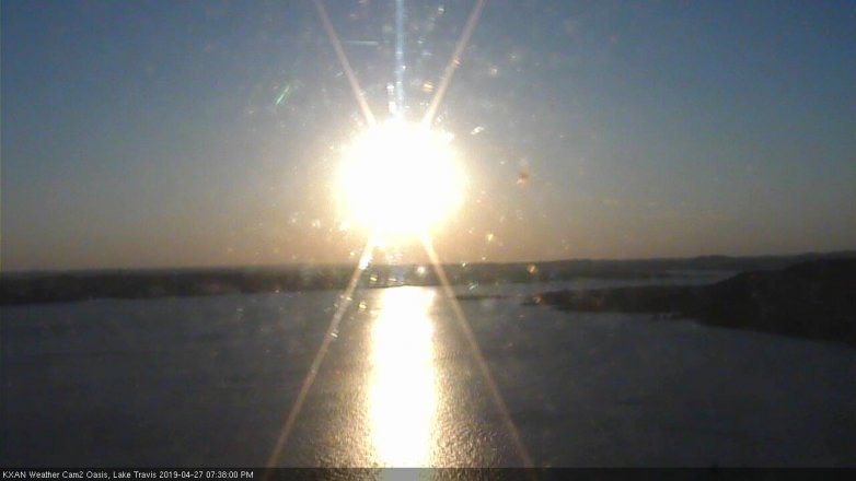 Lake Travis webcam, April 27, 2019 6:40 PM CT