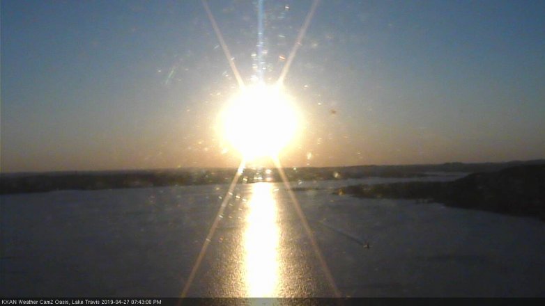Lake Travis webcam, April 27, 2019 6:45 PM CT