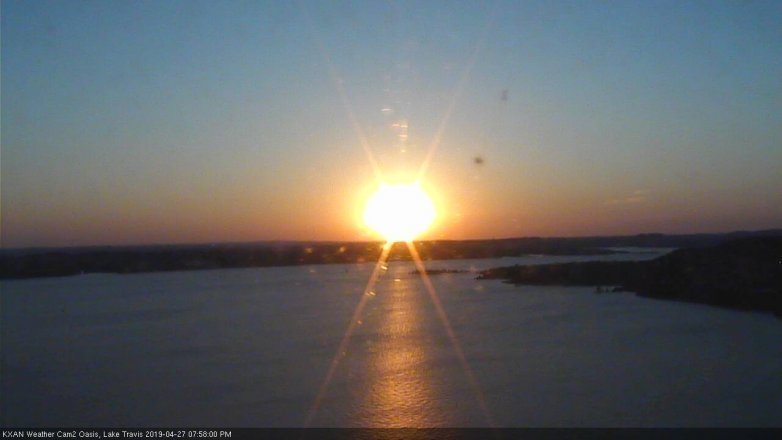 Lake Travis webcam, April 27, 2019 7:00 PM CT