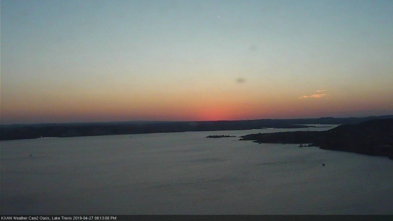 Lake Travis webcam, April 27, 2019 7:15 PM CT