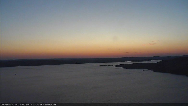 Lake Travis webcam, April 27, 2019 7:25 PM CT
