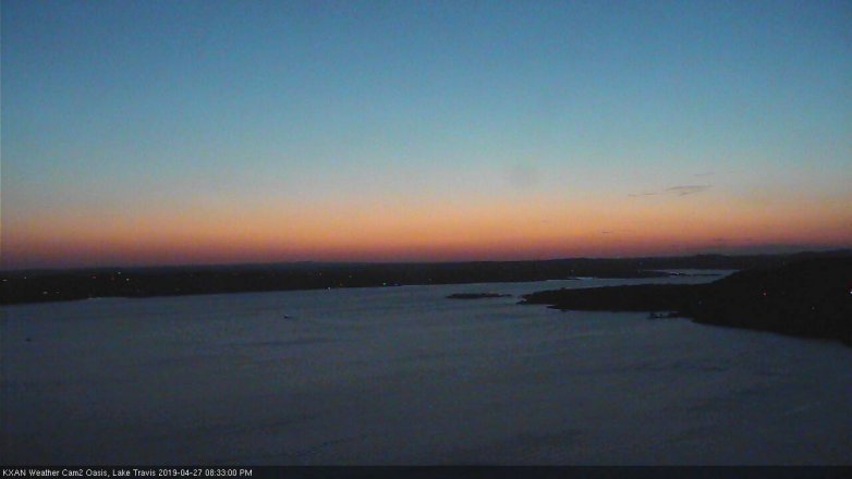 Lake Travis webcam, April 27, 2019 7:35 PM CT