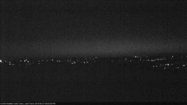 Lake Travis webcam, April 27, 2019 8:05 PM CT