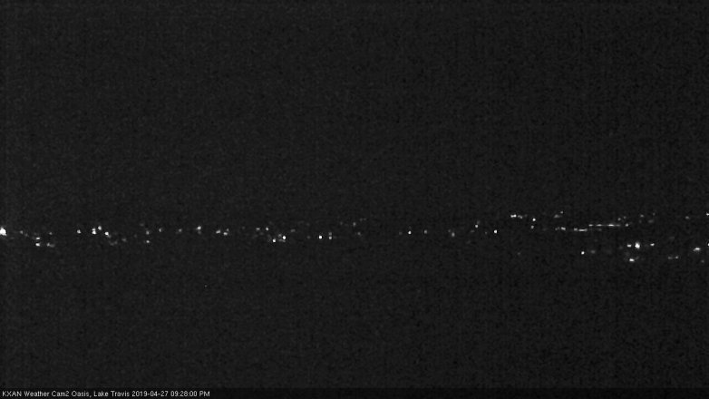 Lake Travis webcam, April 27, 2019 8:30 PM CT