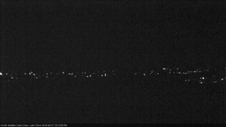 Lake Travis webcam, April 27, 2019 9:15 PM CT
