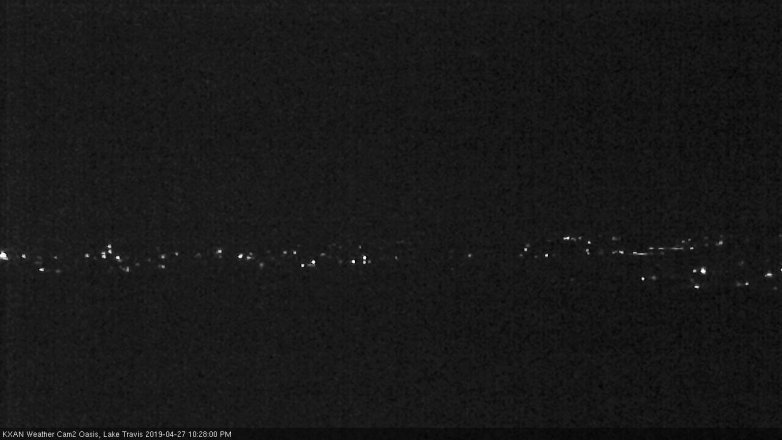 Lake Travis webcam, April 27, 2019 9:30 PM CT