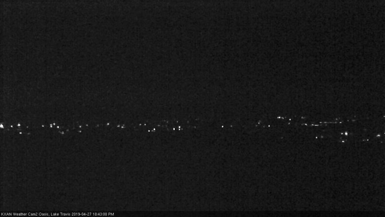 Lake Travis webcam, April 27, 2019 9:45 PM CT