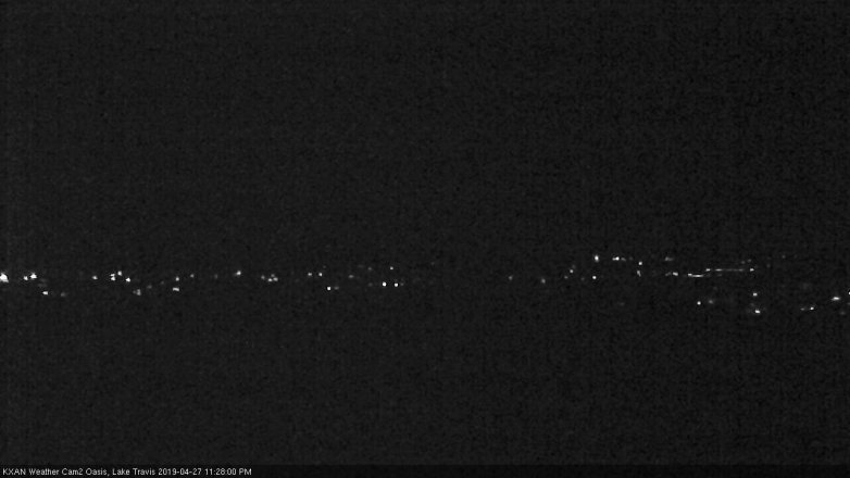 Lake Travis webcam, April 27, 2019 10:30 PM CT